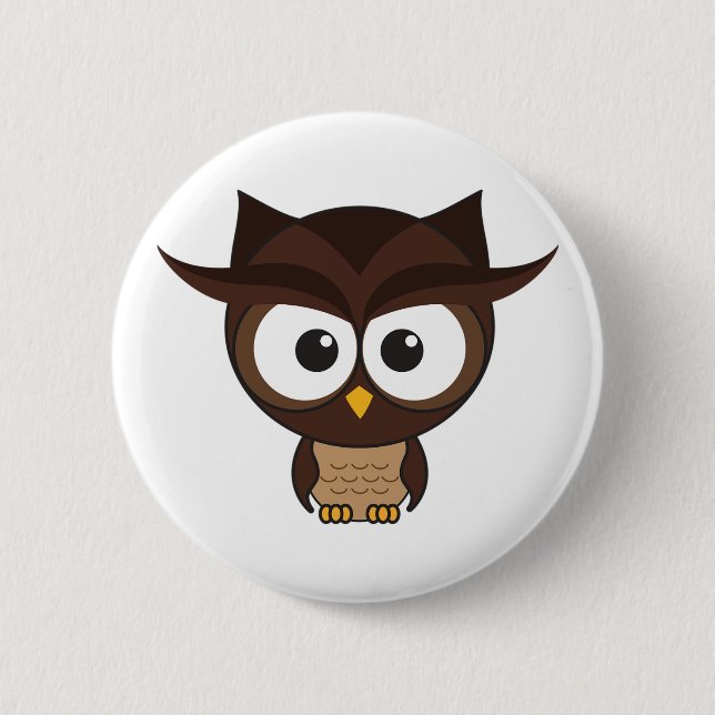 Brown Owl 6 Cm Round Badge (Front)