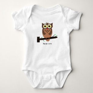 Brown Owl Baby Bodysuit
