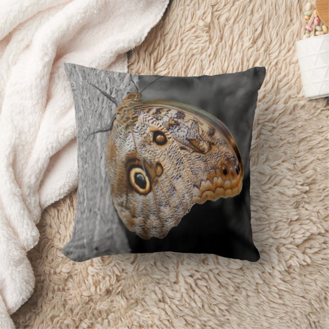 Brown Owl Butterfly Nature  Cushion (Blanket)