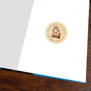 Brown Owl Classroom Library Round Stickers