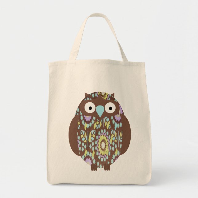 brown owl tote bag (Front)
