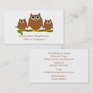 Brown Owls Design Business Card