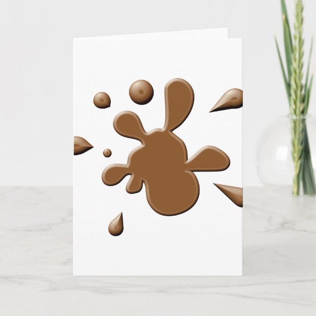 Brown Paint Splodge Card (Front)