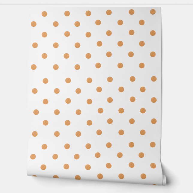 Brown Paint Streak Polka Dot Wallpaper (Unrolling)