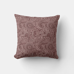Brown Paisley Pattern Cushion