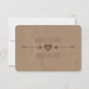 Brown Paper Inspired Brown Arrows Save The Date