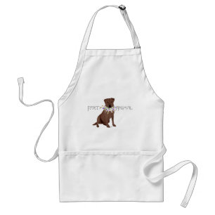Brown Party Animal Labrador Retriever Standard Apron