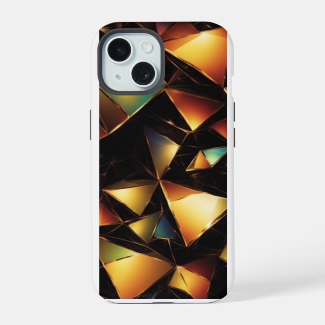 brown pattern ,  iPhone 15 case (Back)