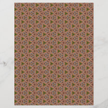 Brown Pattern Scrapbook Paper Sheet