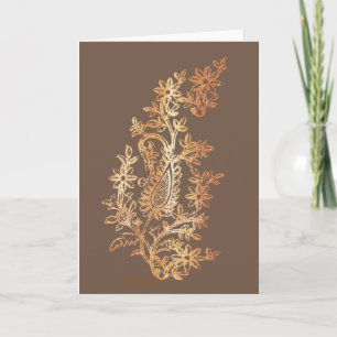 Brown pattern thank you card