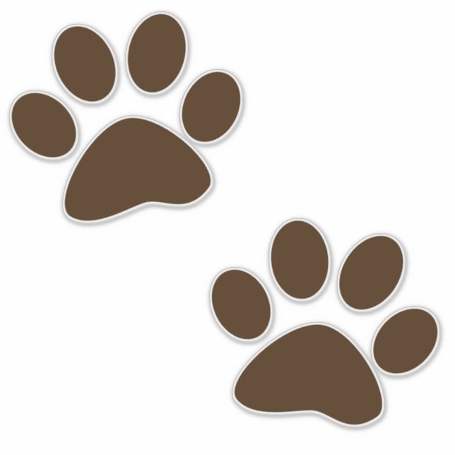 Brown Paw Prints (Front)