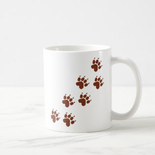 brown paws icon coffee mug
