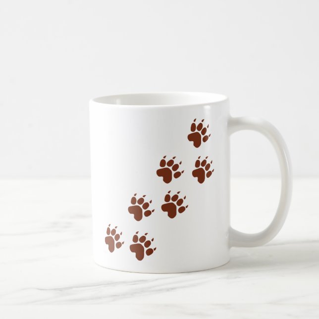 brown paws icon coffee mug (Right)