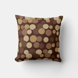 Brown Pebble Dots Pillow