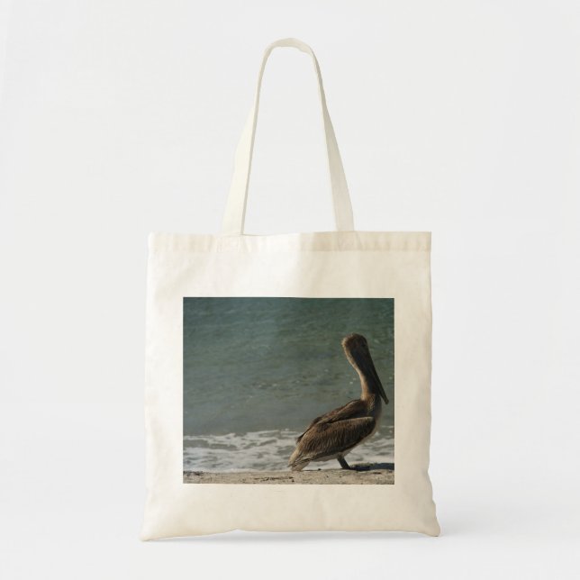 Brown Pelican at the Beach Photo Tote Bag (Front)
