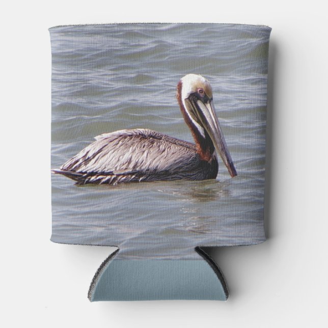 Brown Pelican can cooler (Front)