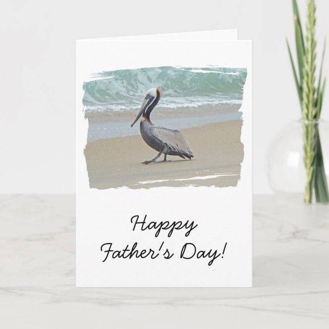 Brown Pelican Father's Day Card (Front)