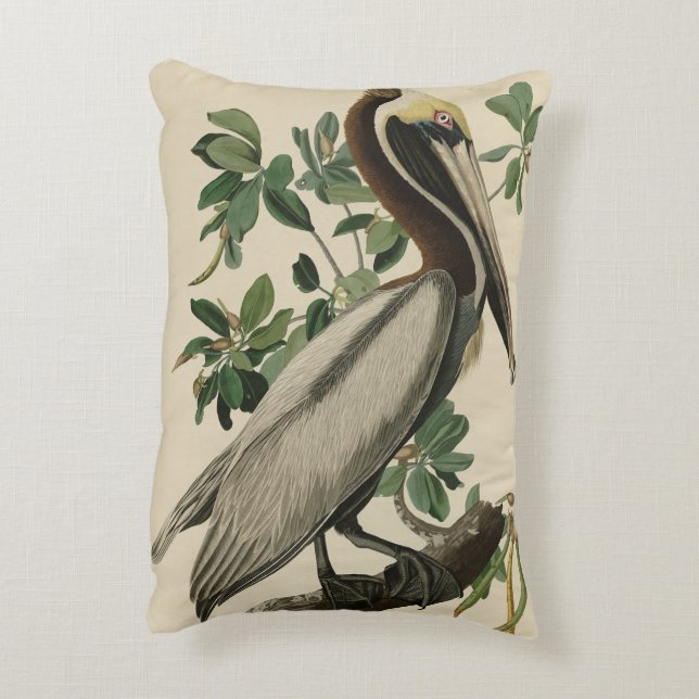 Brown Pelican from Audubon's Birds of America Decorative Cushion (Back(Vertical))
