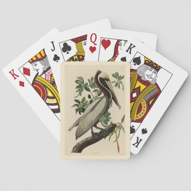 Brown Pelican from Audubon's Birds of America Playing Cards (Back)