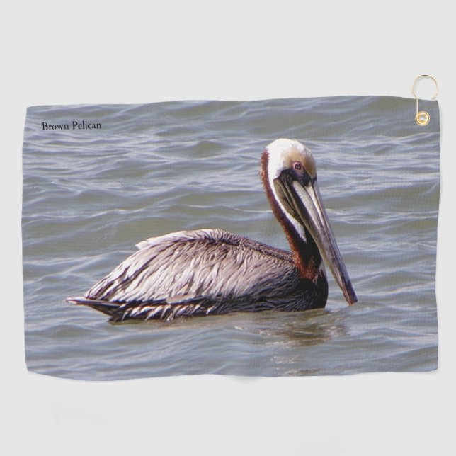 Brown Pelican golf towel (Horizontal)