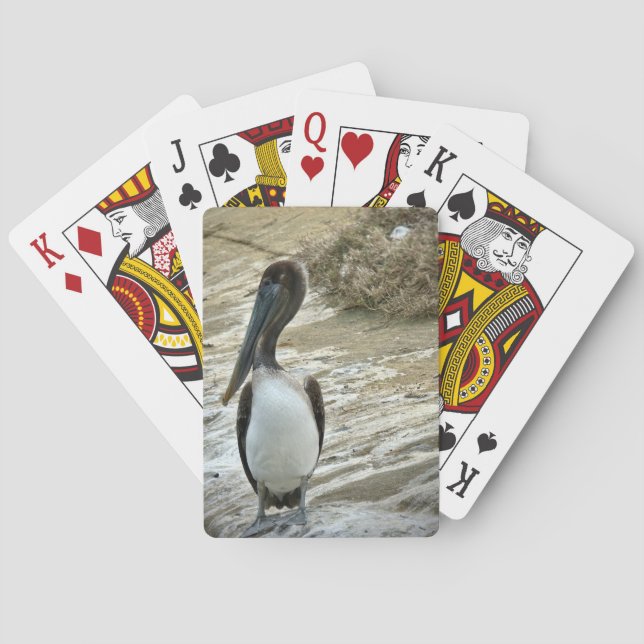 Brown Pelican Nesting Playing Cards (Back)