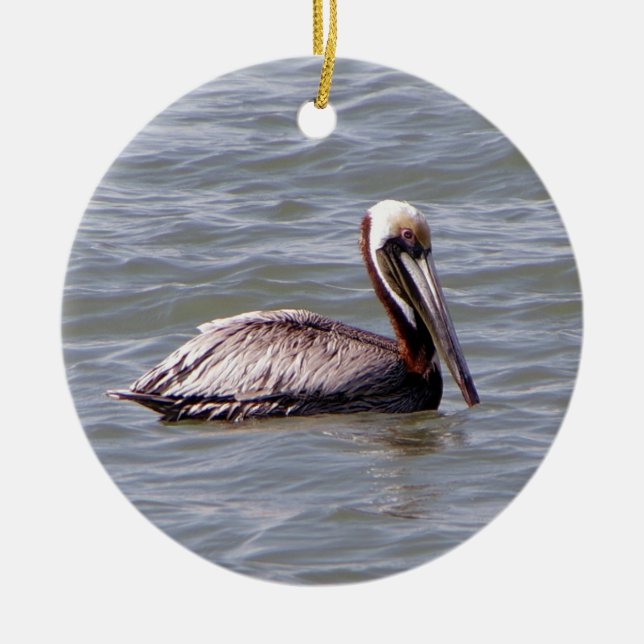 Brown Pelican ornament (Front)