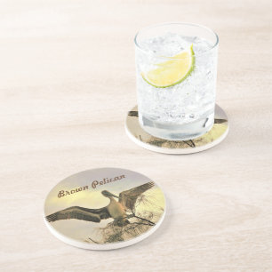 Brown Pelican Wing Spread Coaster