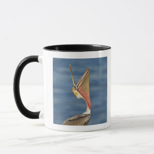 Brown Pelican with mouth open Mug