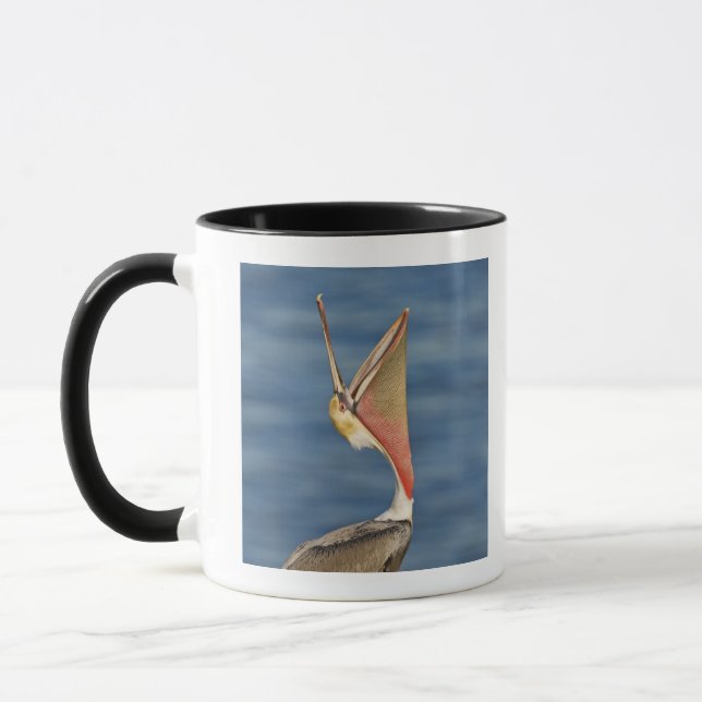 Brown Pelican with mouth open Mug (Left)