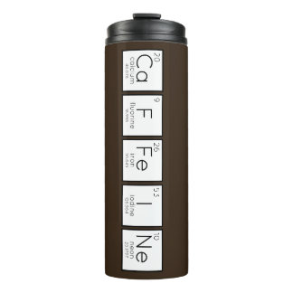 Brown Periodic Table Caffeine Choose A Colour Thermal Tumbler