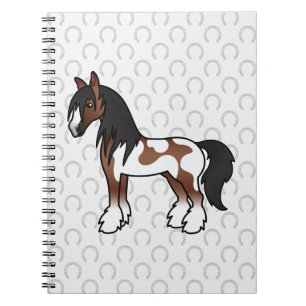 Brown Pinto Gypsy Vanner / Shire / Clydesdale Notebook