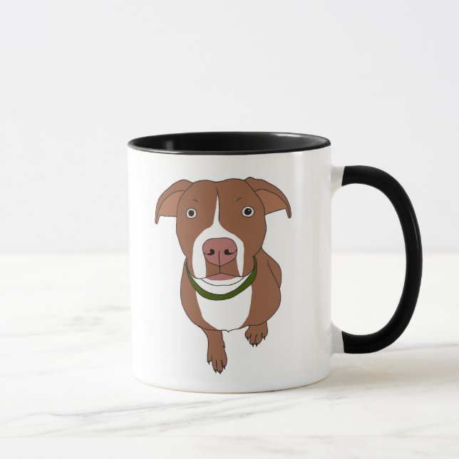 Brown Pit Bull Mug (Right)