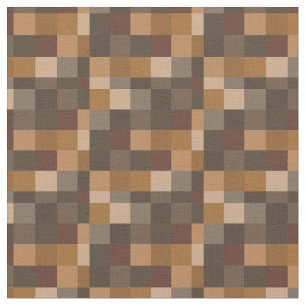 Brown Pixelated Pattern   Gamer Fabric