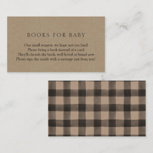 Brown Plaid Books for Baby Enclosure Card