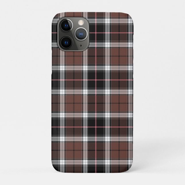 Brown Plaid Case-Mate iPhone Case (Back)
