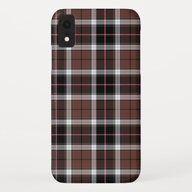 Brown Plaid Case-Mate iPhone Case (Back)