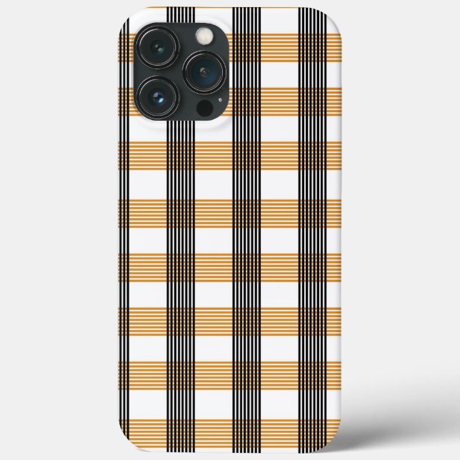 Brown Plaid Check Pattern Case-Mate iPhone Case (Back)