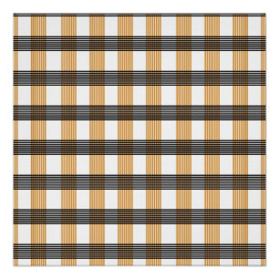 Brown Plaid Check Pattern Poster
