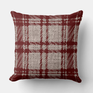 Brown Plaid  Cushion