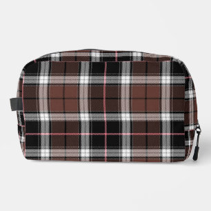 Brown Plaid Dopp Kit