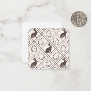 Brown Plaid Easter   Card