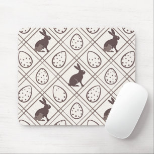 Brown Plaid Easter   Mouse Pad