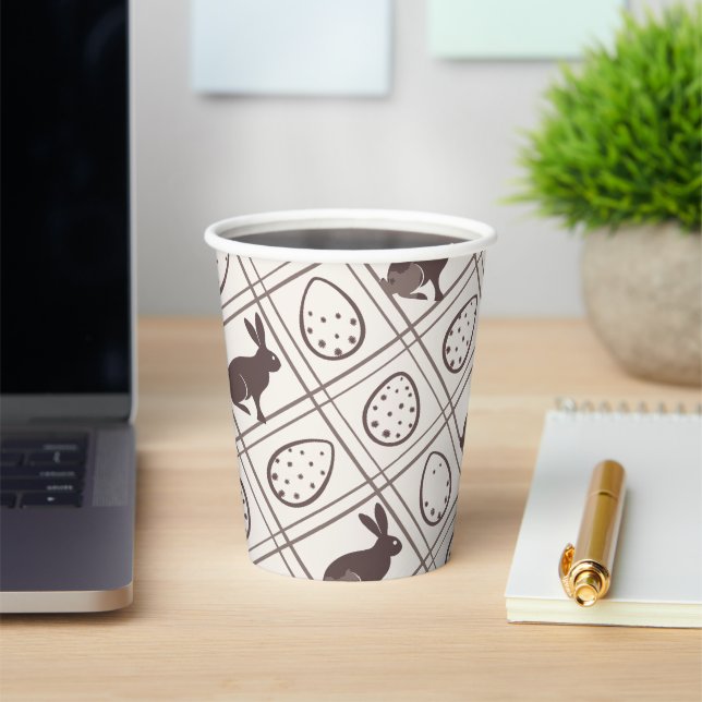 Brown Plaid Easter   Paper Cups (Insitu)