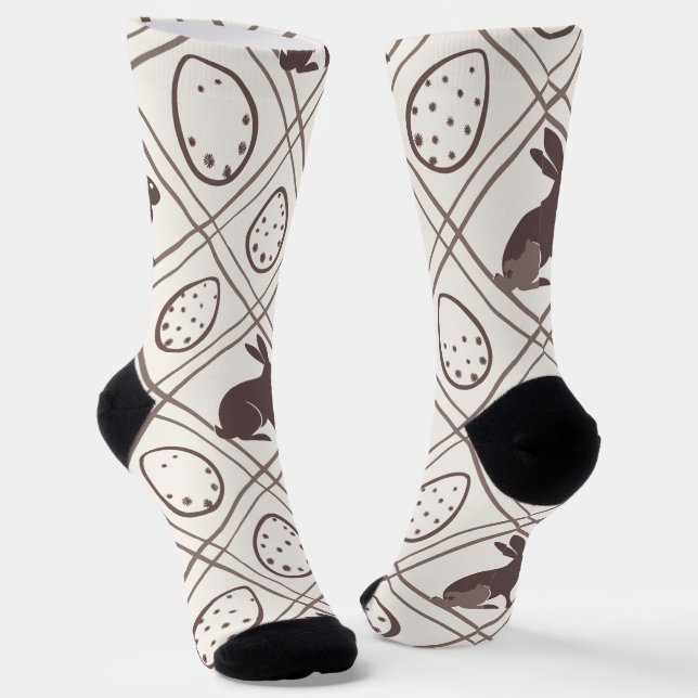 Brown Plaid Easter   Socks (Angled)