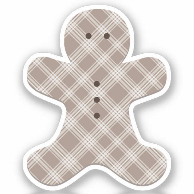 brown plaid gingerbread man  (Front)