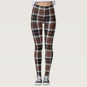 Brown Plaid Leggings