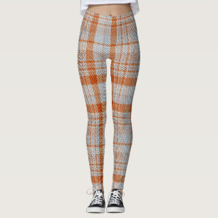 Brown Plaid Leggings