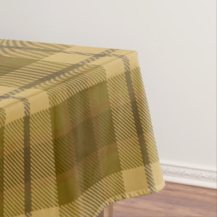 Brown Plaid Pattern Tablecloth