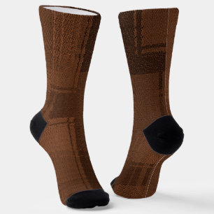 Brown Plaid  Socks