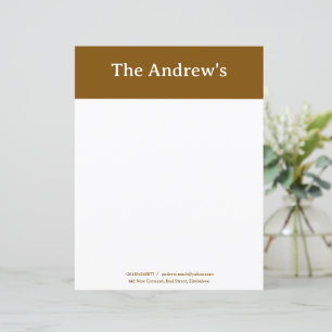 Brown Plain Simple Stationary Paper
